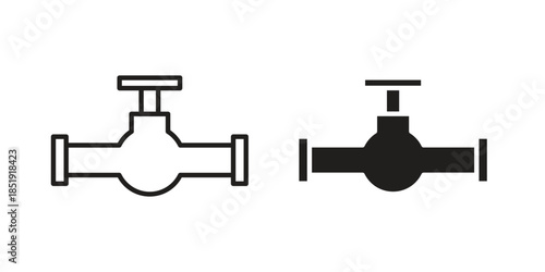Pipe valve icons for designers, web developers, displays and websites