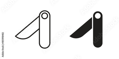 Pocket knife icons for designers, web developers, displays and websites