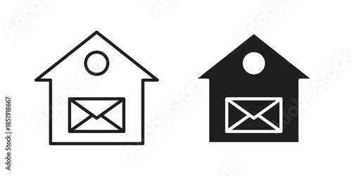 Post office icons for designers, web developers, displays and websites