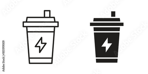 Protein shake icons for designers, web developers, displays and websites