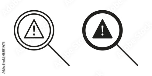 Risk analysis icons for designers, web developers, displays and websites