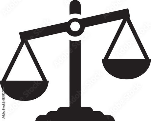 Black Silhouette Of A Balance Scale justice equilibrium