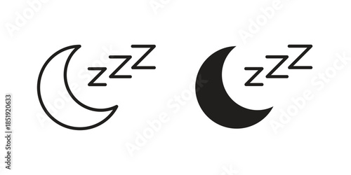 Sleep icons for designers, web developers, displays and websites