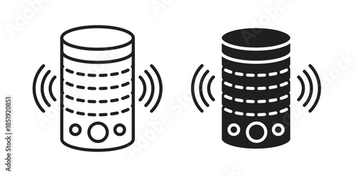 Smart speaker icons for designers, web developers, displays and websites