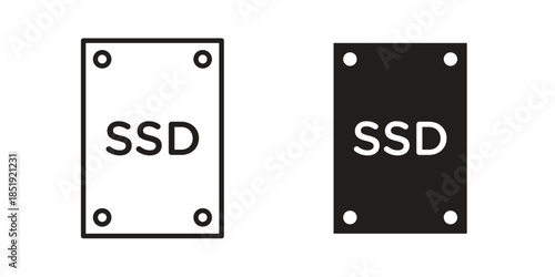 SSD drive icons for designers, web developers, displays and websites