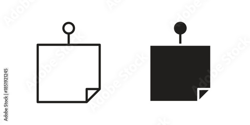 Sticky note icons for designers, web developers, displays and websites