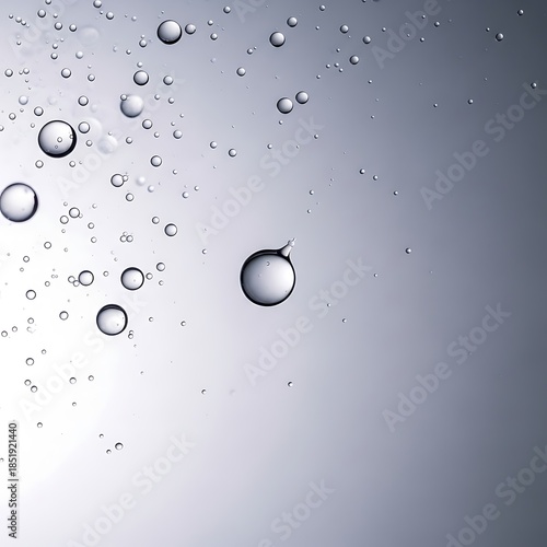 Numerous Small Bubbles Floating in Clear Liquid transparent