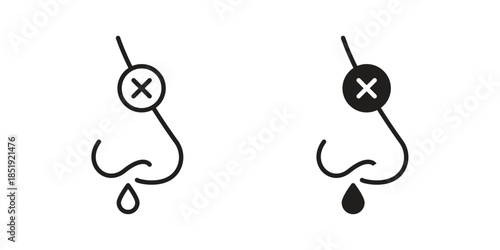 Stuffy nose icons for designers, web developers, displays and websites