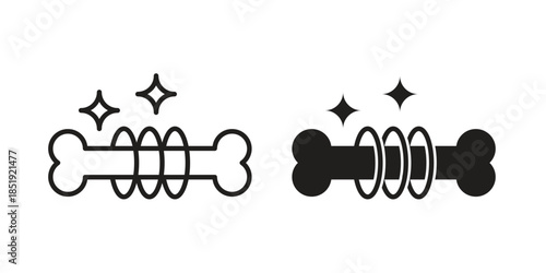 Strong healthy bones icons for designers, web developers, displays and websites