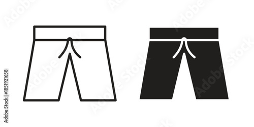 Swim shorts icons for designers, web developers, displays and websites
