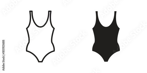 Swimsuit icons for designers, web developers, displays and websites