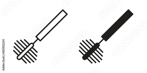 Toilet brush icons for designers, web developers, displays and websites