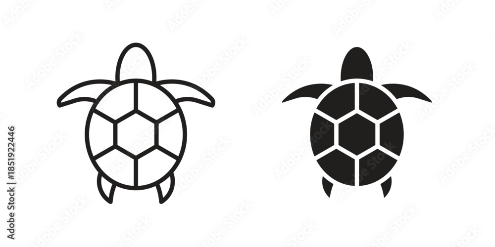 Obraz premium Turtle icons for designers, web developers, displays and websites