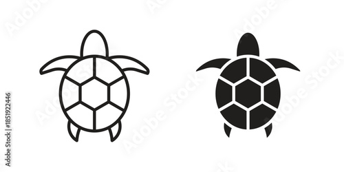 Turtle icons for designers, web developers, displays and websites