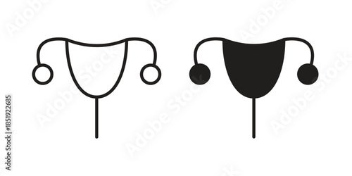 Uterus icons for designers, web developers, displays and websites