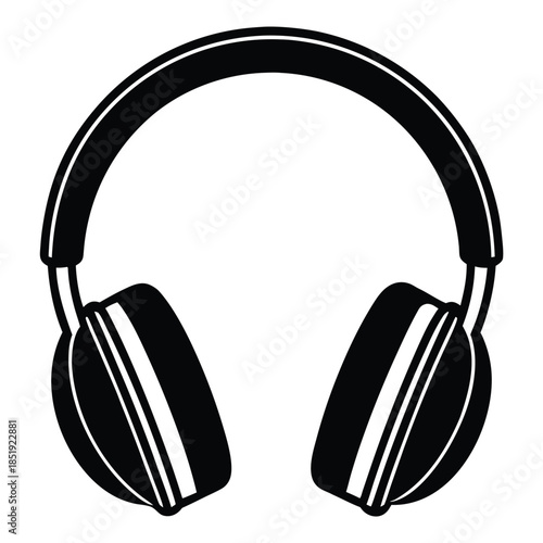 headphones vector illustration on white background