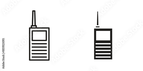 Walkie talkie icons for designers, web developers, displays and websites