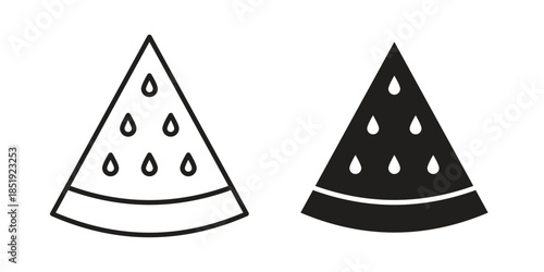 Watermelon icons for designers, web developers, displays and websites