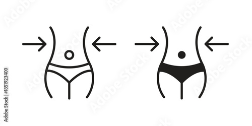 Weight loss icons for designers, web developers, displays and websites