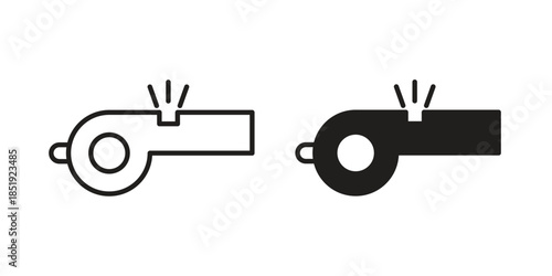 Whistle icons for designers, web developers, displays and websites