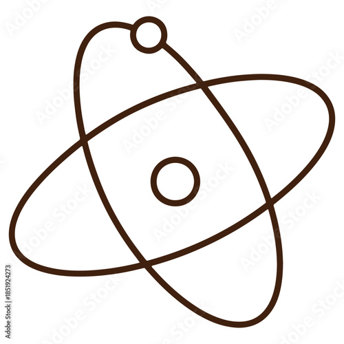 Abstract Atom Icon Design Representing Science and Technology Concepts