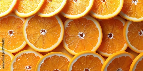 Vibrant Orange Slices Arranged in a Patterned Display