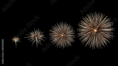Spectacular fireworks display against the night sky illuminating celebrations and joy