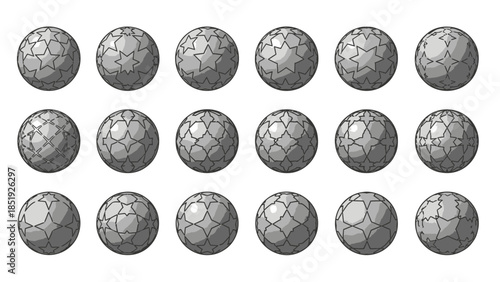 Seamless geometric pattern with decorative balls, suitable for backgrounds and ornaments