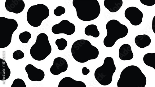Black and white cow print pattern