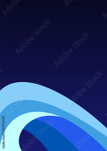 Abstract blue background with waves