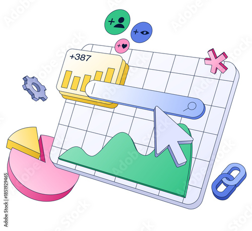 SEO and analytics dashboard, Market trends and statistical insights