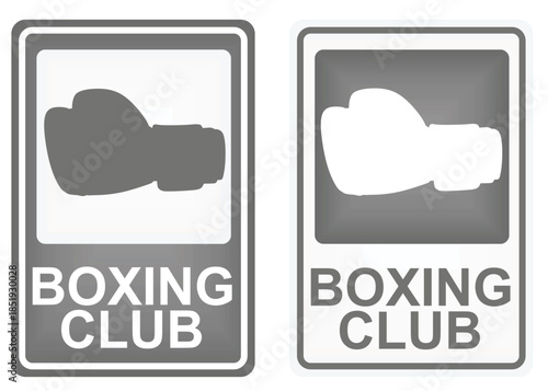 Boxing club sign. vector illustration
