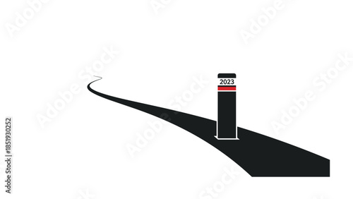 Cigarette Butt on White Background.