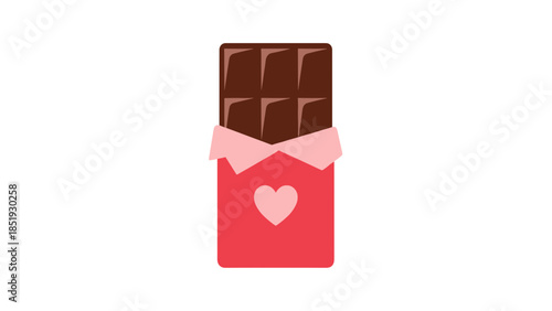 Chocolate Bar in Pink Heart Box.
