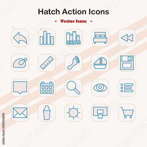 Hatch Action Icons Set