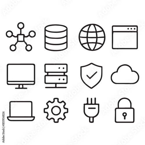 Foto Containing IT network, data, internet, website