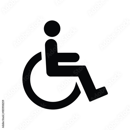 Accessibility symbol depicting a person in a wheelchair a sign of inclusion