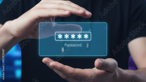 Cybersecurity password data protection online security login access user authentication technology digital internet privacy secure safety