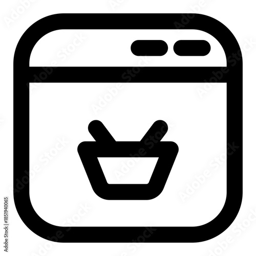 Grocery outline icon set