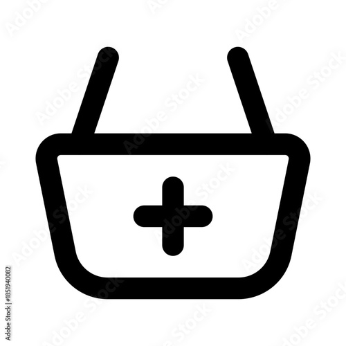 Grocery outline icon set