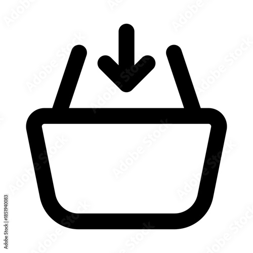 Grocery outline icon set