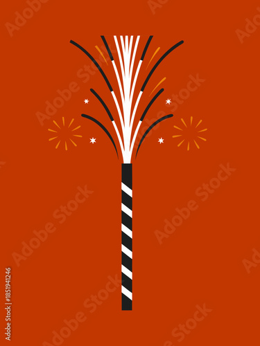 spiral-shaped firework geometry, thin-line symmetry, pastel and gold sparks expanding outward, elegant dynamic motion, isolated on white, vector minimal celebration art
