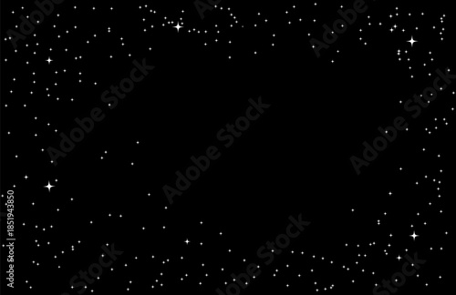 A stunning black background filled with countless tiny white stars and specks of light, creating a beautiful and mysterious night sky scene.