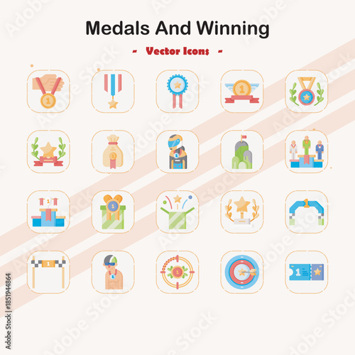 Medals and Winning Icons