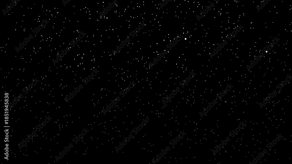 Obraz premium White Starry Dotted Texture on Black Background – Night Sky Space Vector Pattern