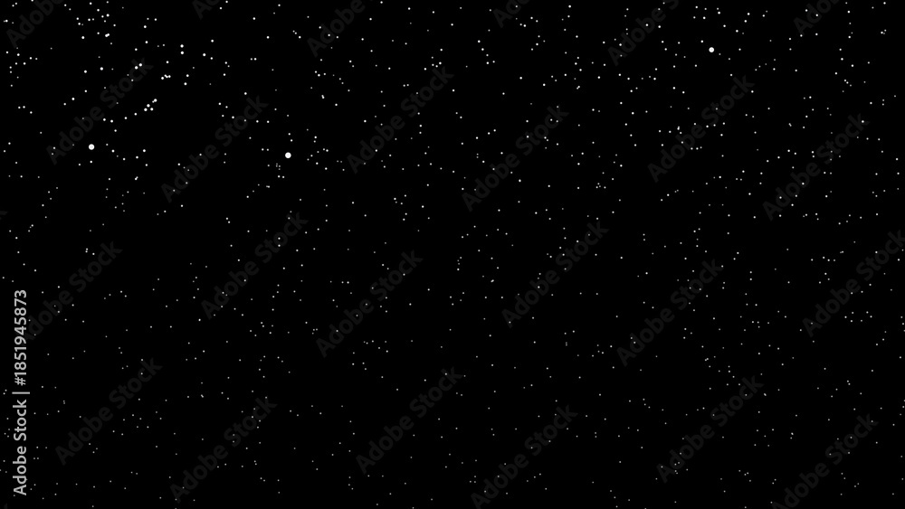 Obraz premium White Starry Dotted Texture on Black Background – Night Sky Space Vector Pattern