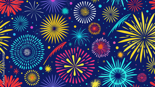 Vibrant fireworks display