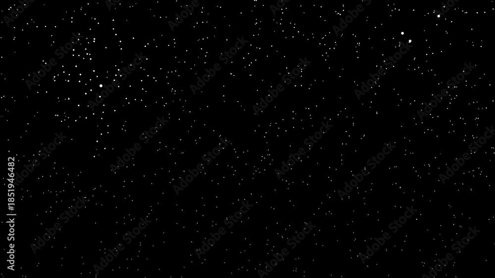 Obraz premium White Starry Dotted Texture on Black Background – Night Sky Space Vector Pattern