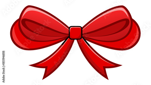 Elegant red bow
