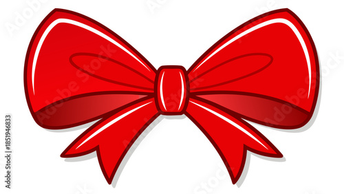 Vibrant red bow